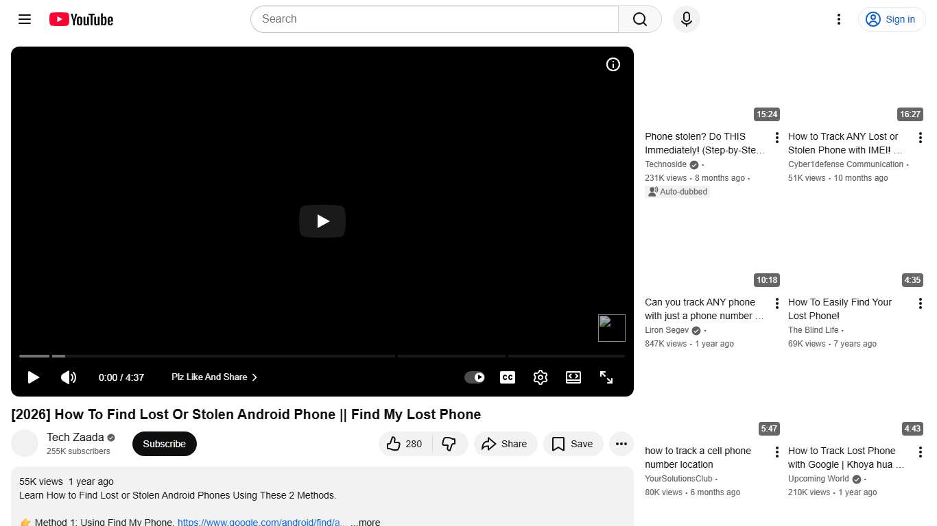 [2026] How To Find Lost Or Stolen Android Phone || Find My Lost Phone - YouTube
